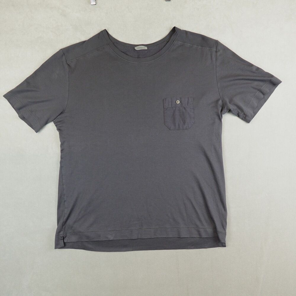 Zimmerli of Switzerland T-Shirt Jersey Crew Neck Mens XXL Gray Pocket
